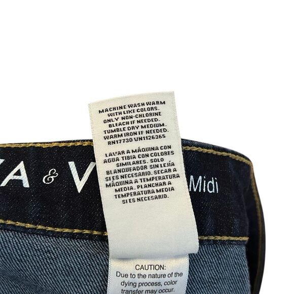 Ava & Viv Zip Fly Super Stretch Cuffed Midi Jean Denim Shorts Blue Size 24W - Picture 6 of 7